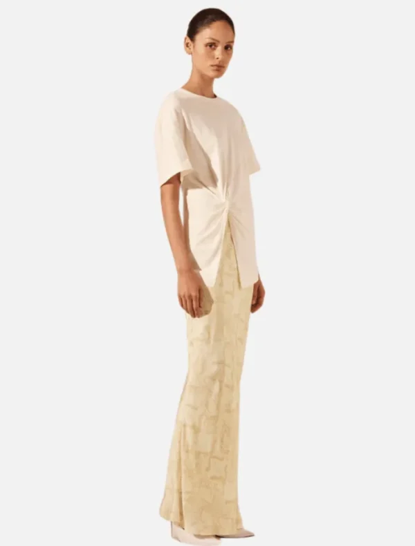 Shona Joy Aby Twist T Shirt - Rice< Shirt Dresses | Casual Dresses
