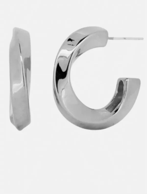 Jolie and Deen Adele Hoops - Silver< Earrings