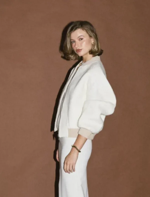 Bubish Alanna Boucle Bomber - Oatmeal< Wool Coat | Leather Jacket