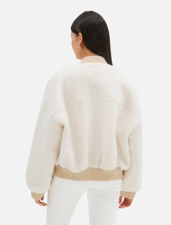 Bubish Alanna Boucle Bomber - Oatmeal< Wool Coat | Leather Jacket