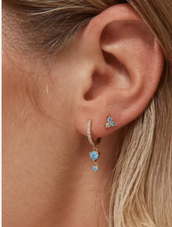 Jolie and Deen Ally Sleepers - Blue< Earrings