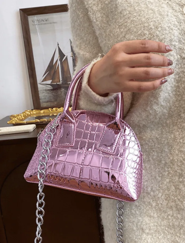 audrey_bag__pink_metalic_2.webp Insurge Clothing Audrey Bag - Pink Metalic< Bags | Shoulder Bag