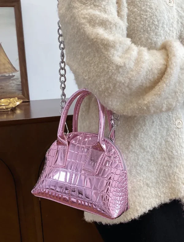 Insurge Clothing Audrey Bag - Pink Metalic< Bags | Shoulder Bag