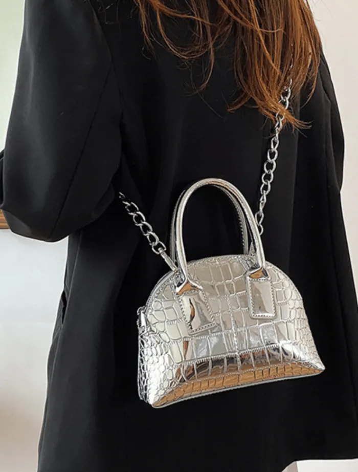 audrey_bag__silver_metali_1.webp Insurge Clothing Audrey Bag - Silver Metalic< Bags | Shoulder Bag
