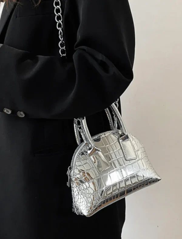 Insurge Clothing Audrey Bag - Silver Metalic< Bags | Shoulder Bag