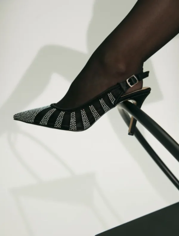 Insurge Shoes Azra Heel - Black Diamante< Casual Dresses | Heels