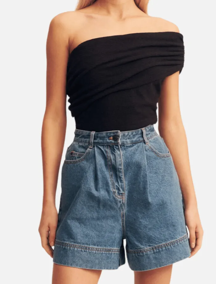 beau_one_shoulder_top__bl_0.webp Shona Joy Beau One Shoulder Top - Black< Pants | Denim