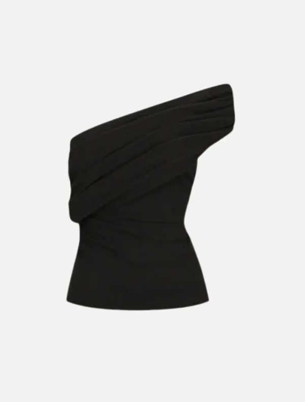 Shona Joy Beau One Shoulder Top - Black< Pants | Denim