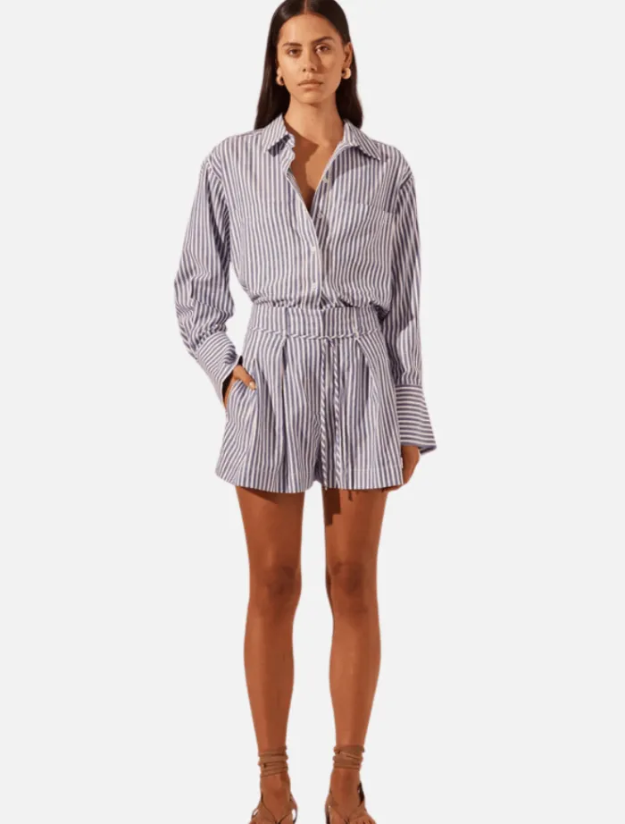 belted_short__chambrayblu_0.webp Shona Joy Belted Short - Chambray/Blue Ivory< Shorts
