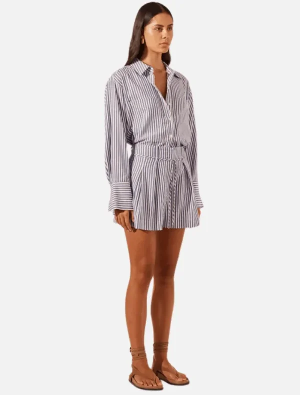 Shona Joy Belted Short - Chambray/Blue Ivory< Shorts