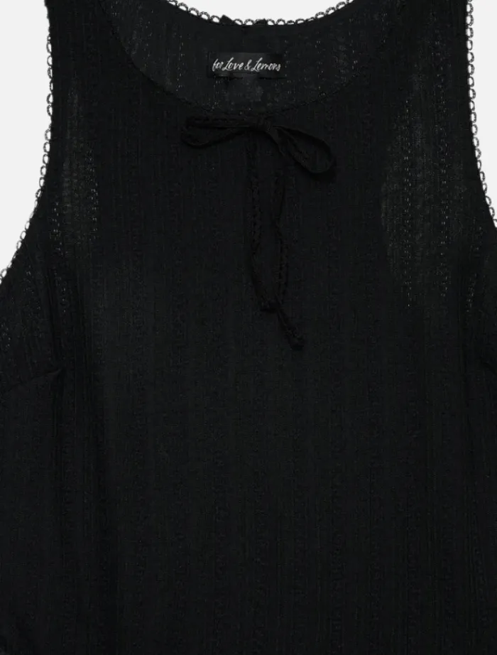 billie_pointelle_mini_dre_2.webp For Love & Lemons Billie Pointelle Mini Dress - Black< Mini Dresses | Skirts
