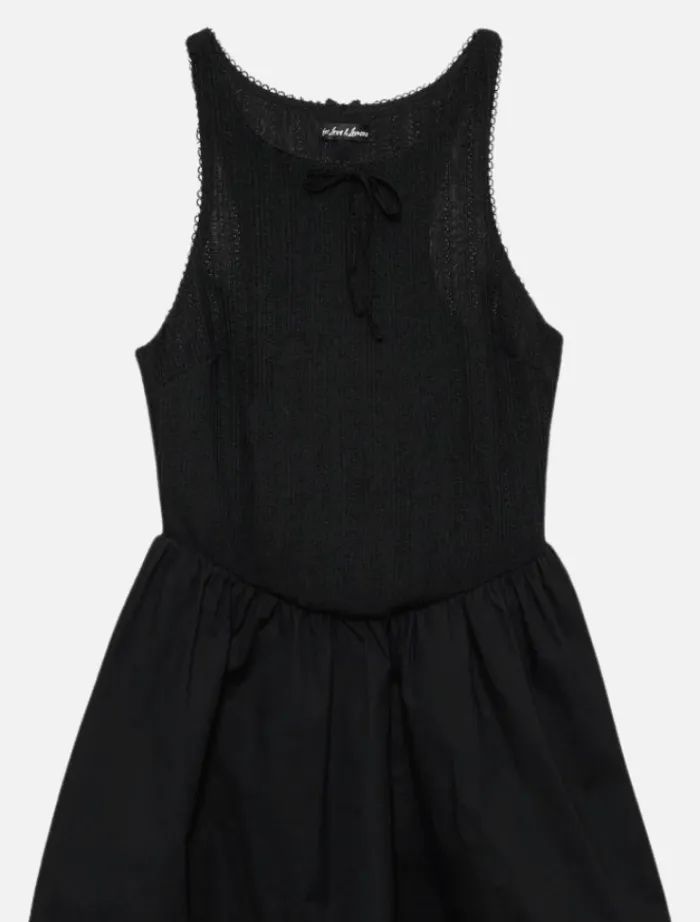 billie_pointelle_mini_dre_3.webp For Love & Lemons Billie Pointelle Mini Dress - Black< Mini Dresses | Skirts