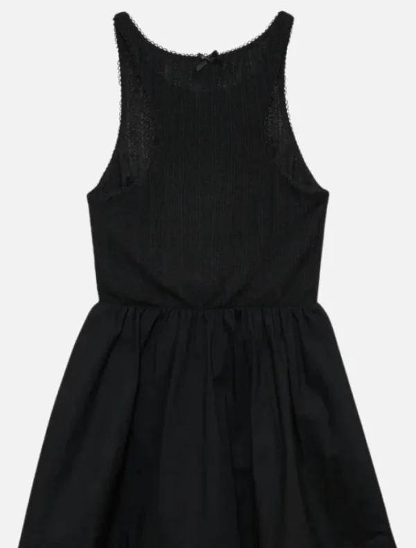 For Love & Lemons Billie Pointelle Mini Dress - Black< Mini Dresses | Skirts