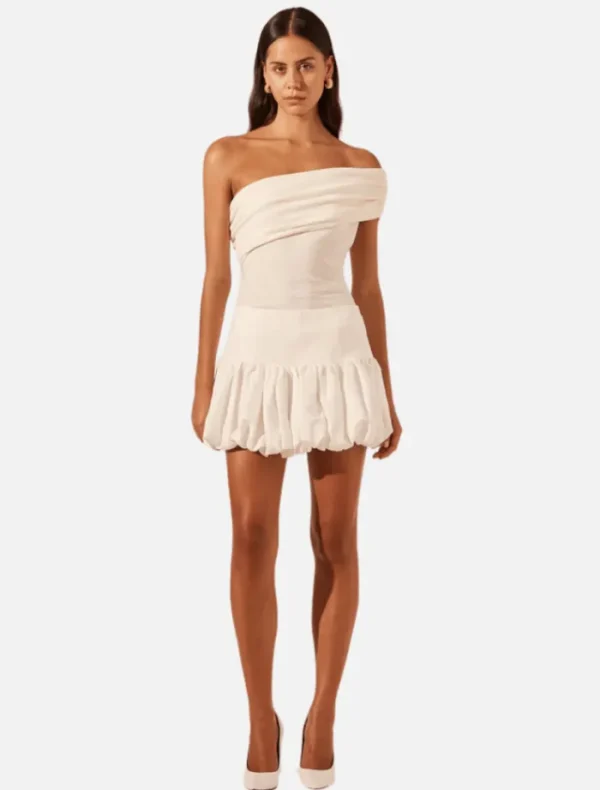 Shona Joy Blanc Bubble Mini Skirt - Ivory< Skirts | Tops