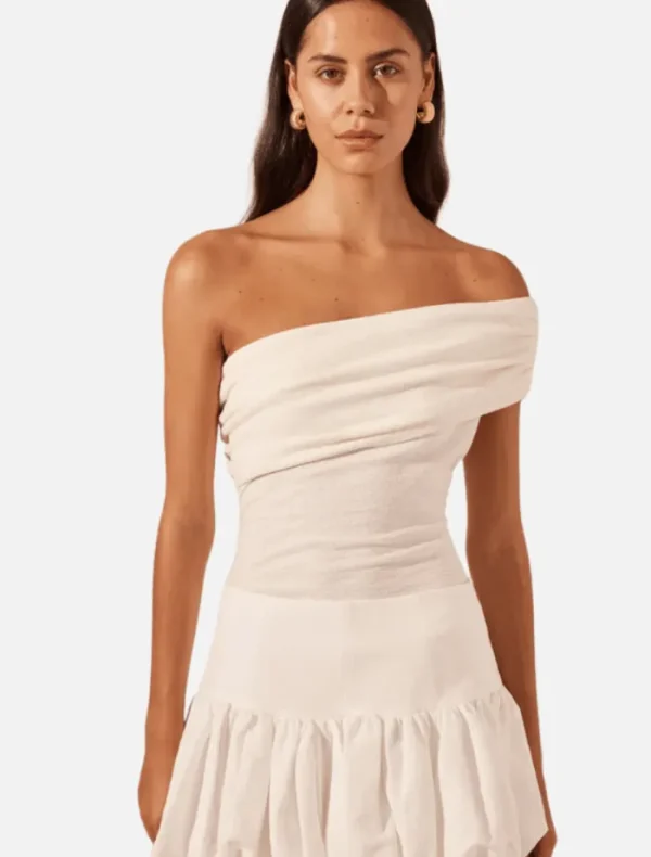 Shona Joy Blanc Bubble Mini Skirt - Ivory< Skirts | Tops