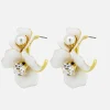 Jolie and Deen Blossom Hoops - Gold< Earrings