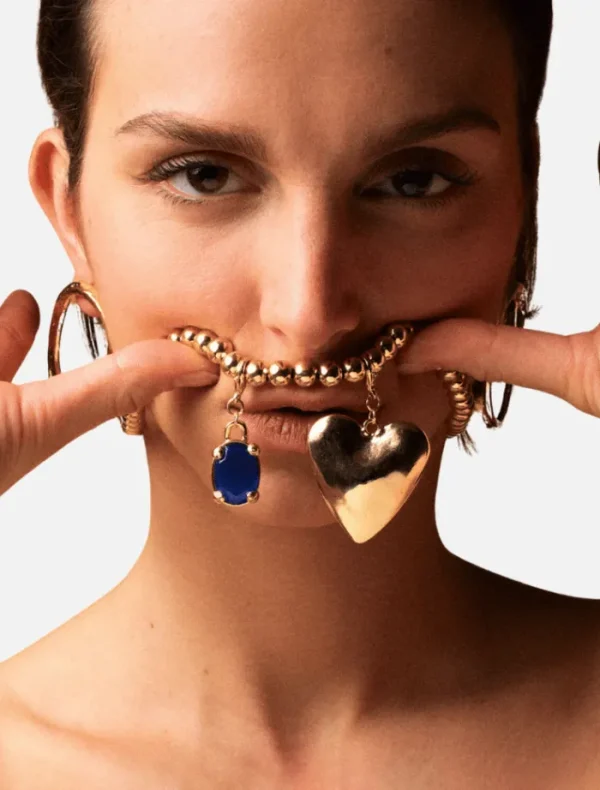 Susmie’s Blue Diamond Charm - Gold< Necklaces