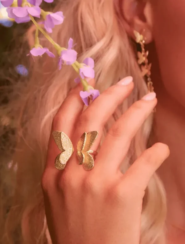 Emma Pills Butterfly Effect Ring - Gold Fearless Finish< Rings