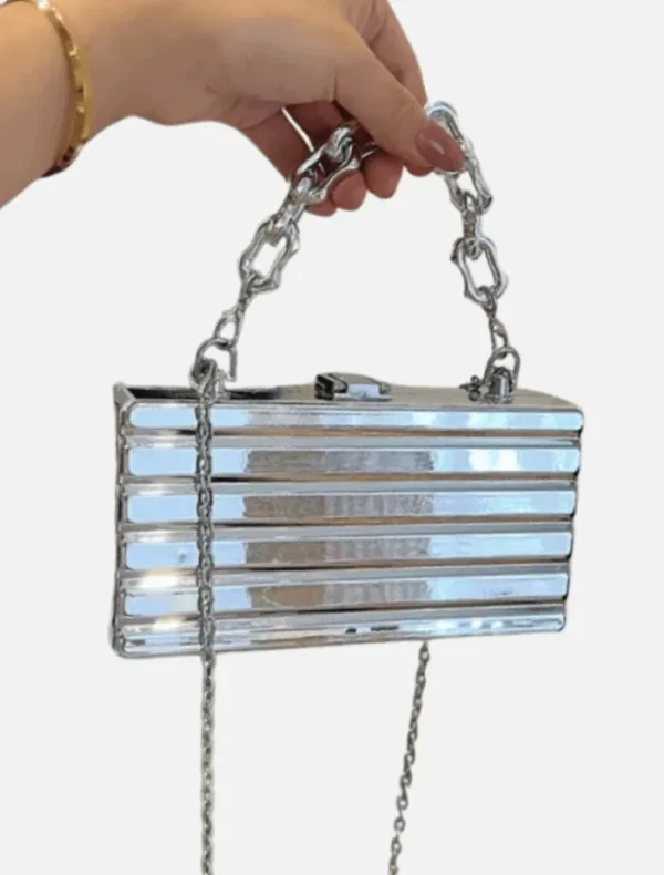 Insurge Clothing Cally Box Bag - Silver< Bags | Shoulder Bag