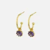 Jolie and Deen Carolina Sleepers - Purple< Earrings