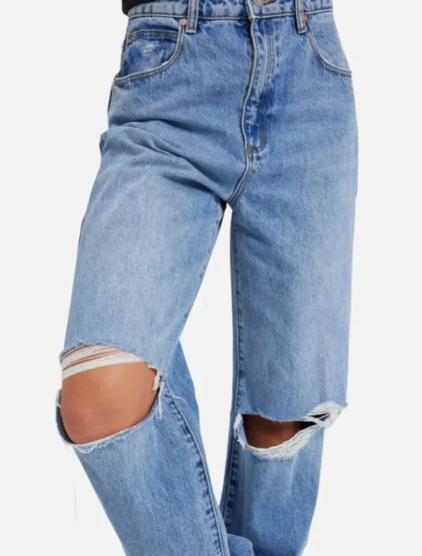 Abrand Carrie Jeans Ripped - Vintage Blue< Casual Dresses | Denim