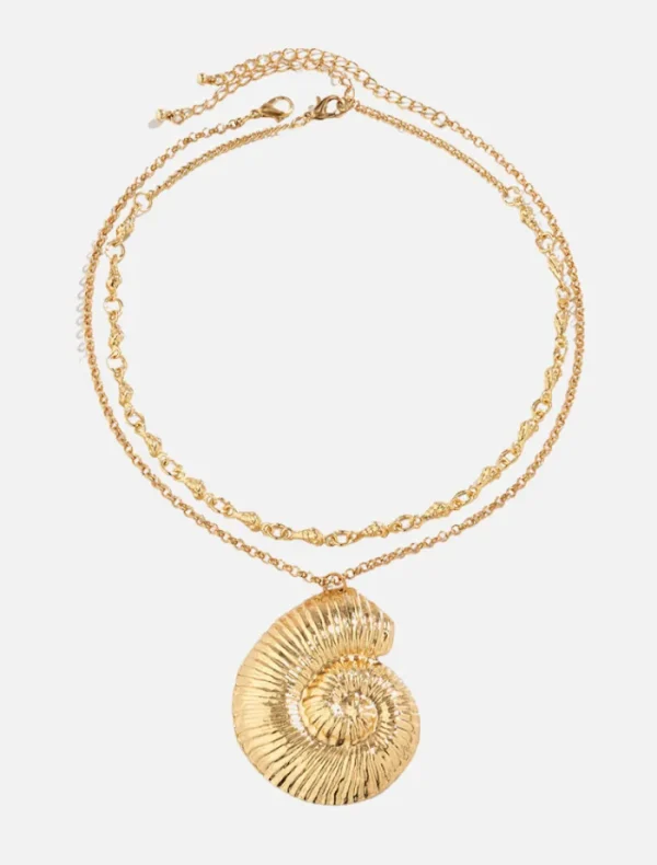 Insurge Clothing Cavelli Shell Necklace - Gold< Necklaces
