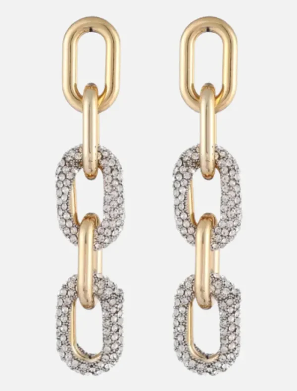 Insurge Clothing Chain Earrings - Gold/Silver< Earrings