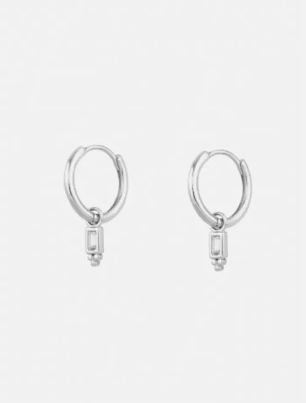 Jolie and Deen Charlie Sleepers - Silver< Earrings