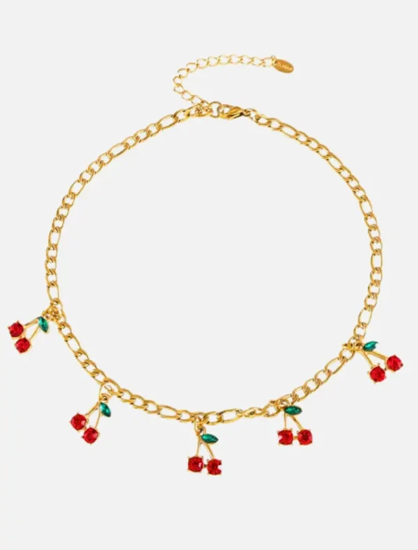 Insurge Clothing Cherry Cola Necklace - Gold< Necklaces