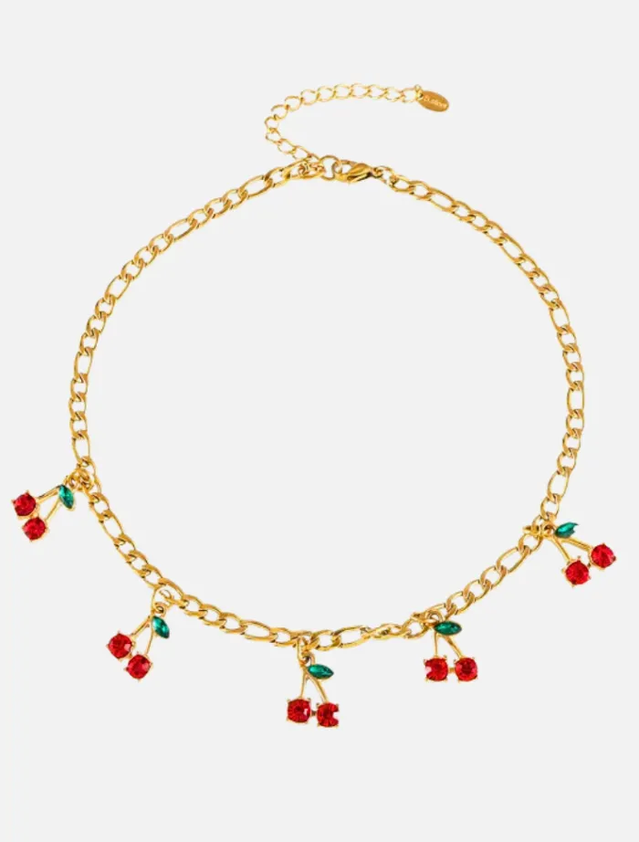 cherry_cola_necklace__gol_0.webp Insurge Clothing Cherry Cola Necklace - Gold< Necklaces