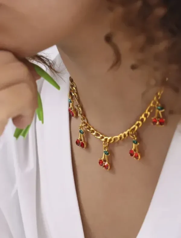 Insurge Clothing Cherry Cola Necklace - Gold< Necklaces