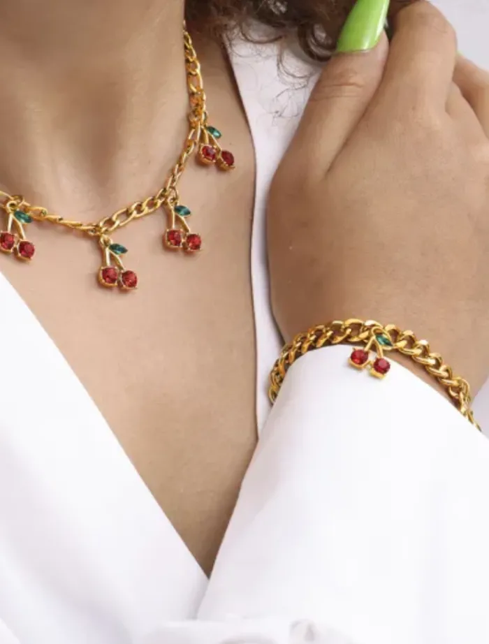 cherry_cola_necklace__gol_2.webp Insurge Clothing Cherry Cola Necklace - Gold< Necklaces