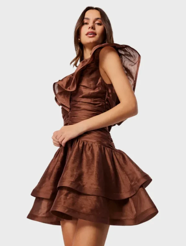 Elliatt Chocolate Nurture Dress by | Insurge Clothing< Mini Dresses