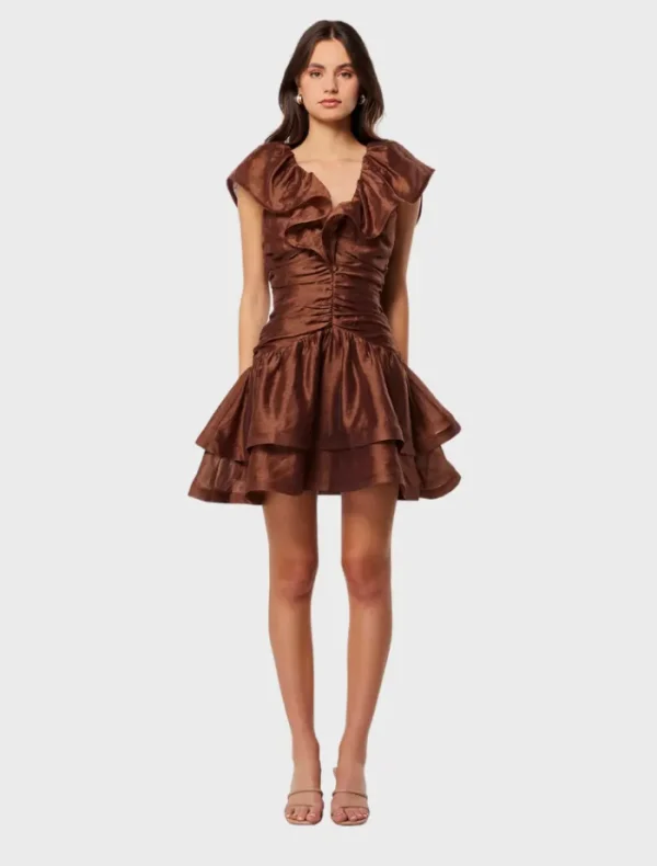 Elliatt Chocolate Nurture Dress by | Insurge Clothing< Mini Dresses