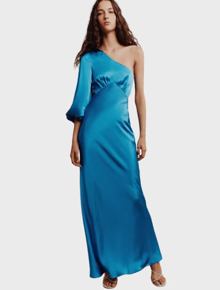 ciel_silk_one_shoulder_op_5.webp Shona Joy Ciel Silk One Shoulder Open Back Maxi Dress - Aqua< Long Sleeve Dresses | Skirts