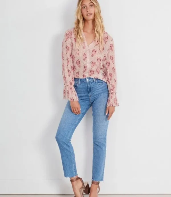 PAIGE Cindy Raw Hem - Music Distressed< Denim