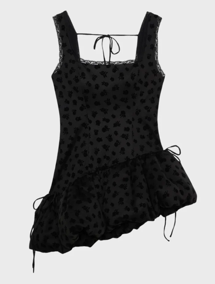 claira_asymmetric_top__bl_9.webp For Love & Lemons Claira Asymmetric Top - Black< Casual Dresses | Mini Dresses