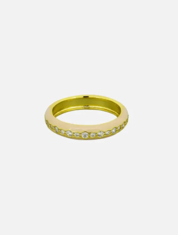 Jolie and Deen Clover Ring - Gold Peach< Rings