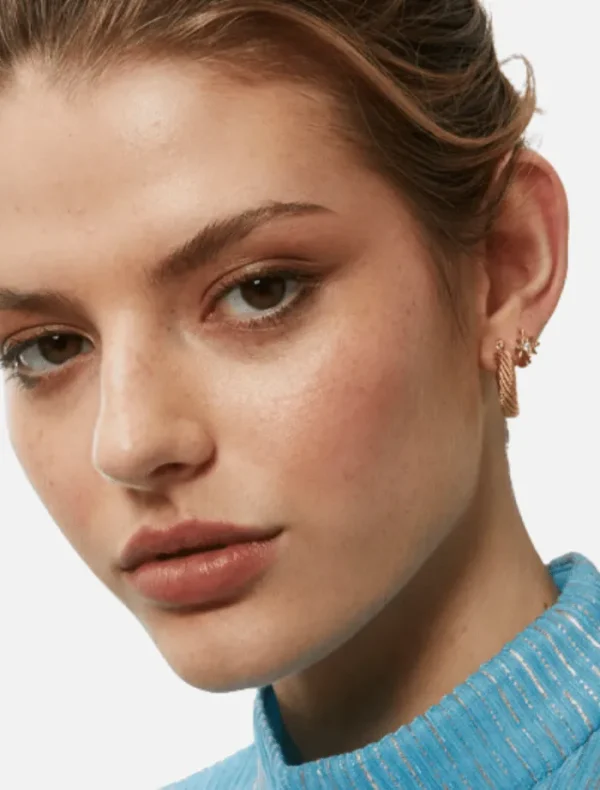 Jolie and Deen Crystal Star Sleepers - Silver< Earrings