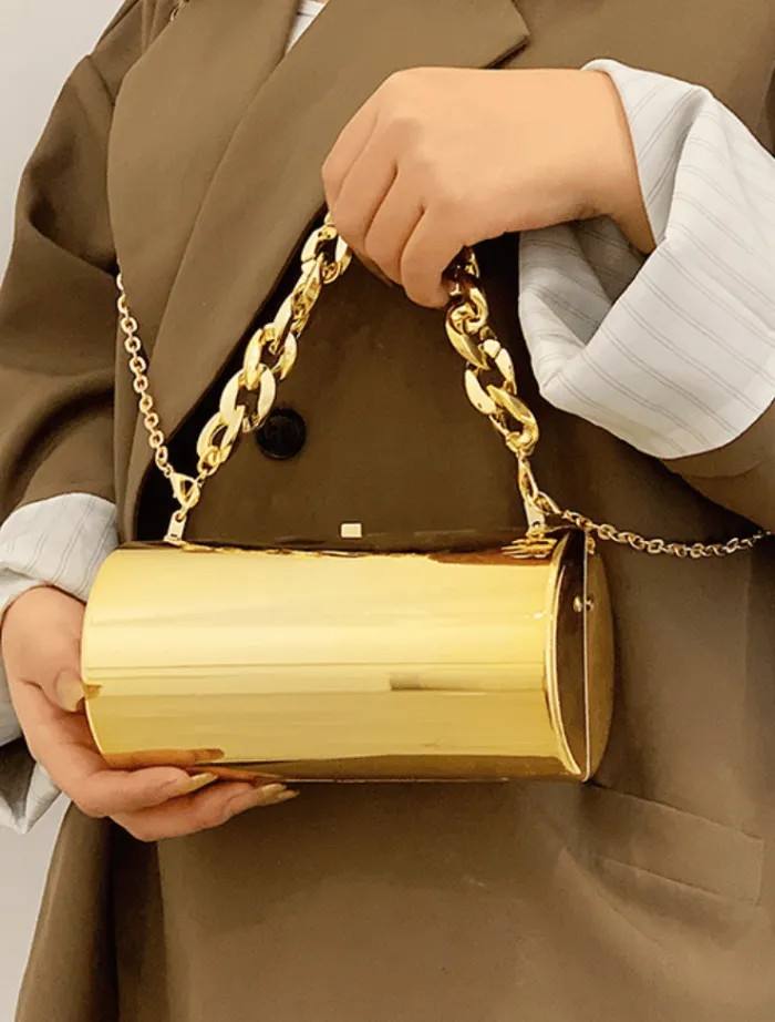 dani_box_bag__gold_1.webp Insurge Clothing Dani Box Bag - Gold< Bags | Shorts