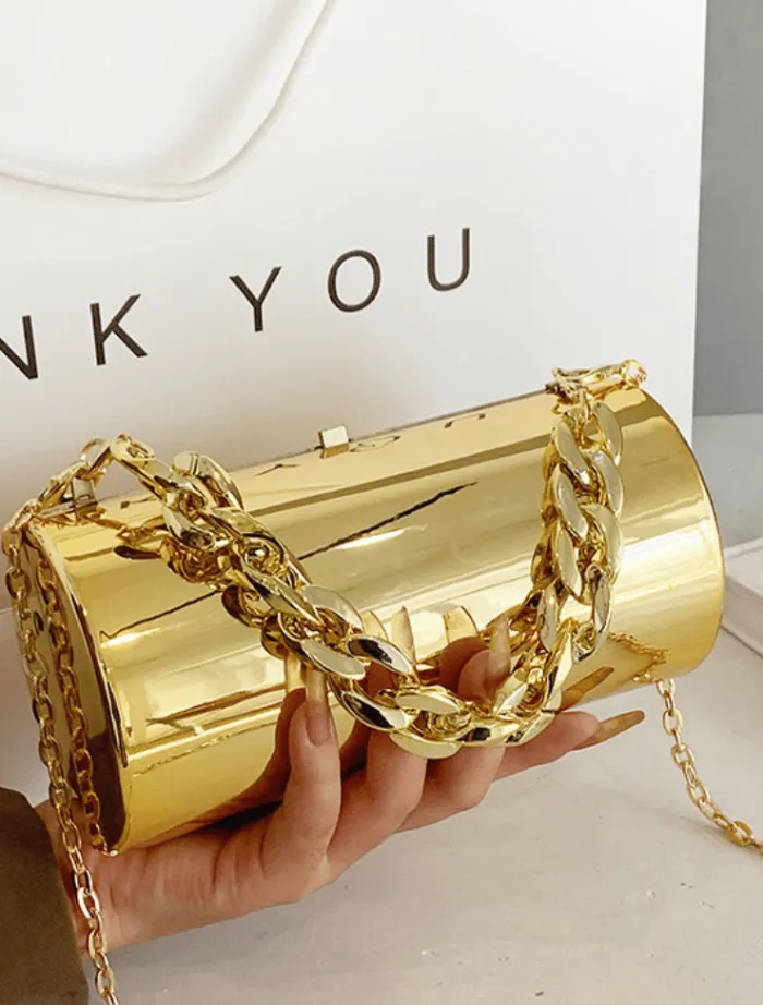 dani_box_bag__gold_2.webp Insurge Clothing Dani Box Bag - Gold< Bags | Shorts