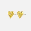 Jolie and Deen Daphne Heart Studs - Gold< Earrings