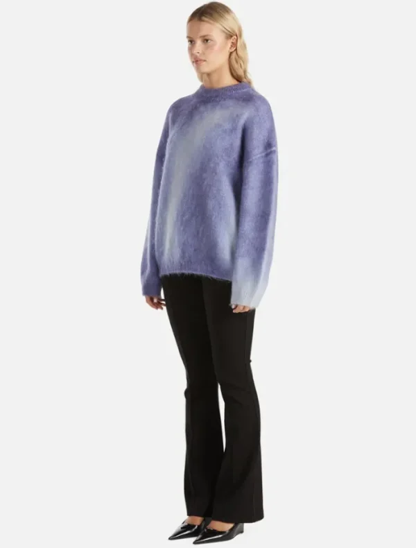 Ena Pelly Delilah Knit Pullover - Iris Swirl< Knitwear | Tops