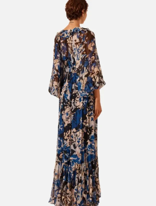 Shona Joy Drawstring Ruffle Maxi Dress Azure/Multi< Skirts