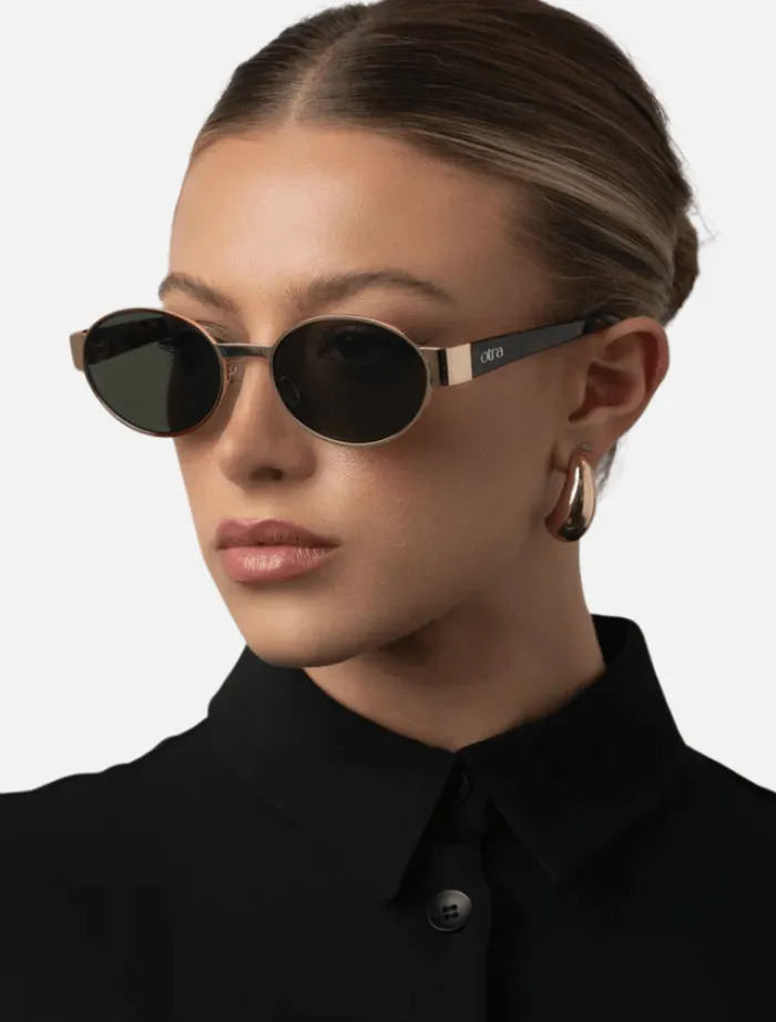 echo__gold_tortoiseshell__1.webp Otra Echo - Gold Tortoiseshell/ Green< Sunglasses | Uv Protection