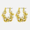 Jolie and Deen Ember Hoops - Gold< Earrings