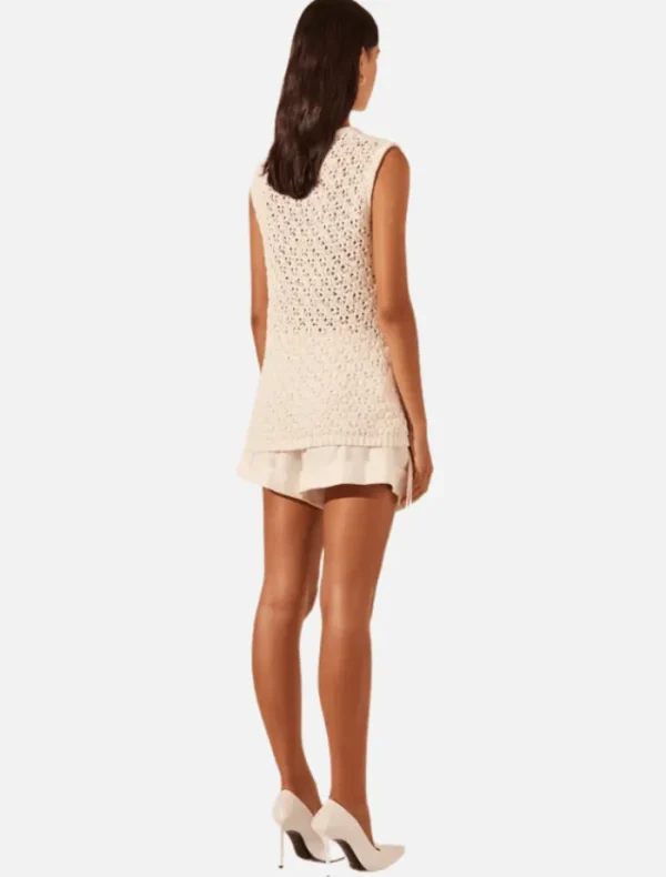 Shona Joy Emilio Round Neck Tank - Rice< Knitwear | Shirts
