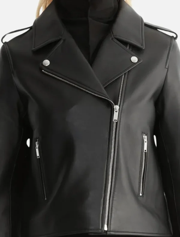 Ena Pelly Essential Leather Biker Jacket 2.0 - Black< Long Sleeve Dresses | Casual Dresses