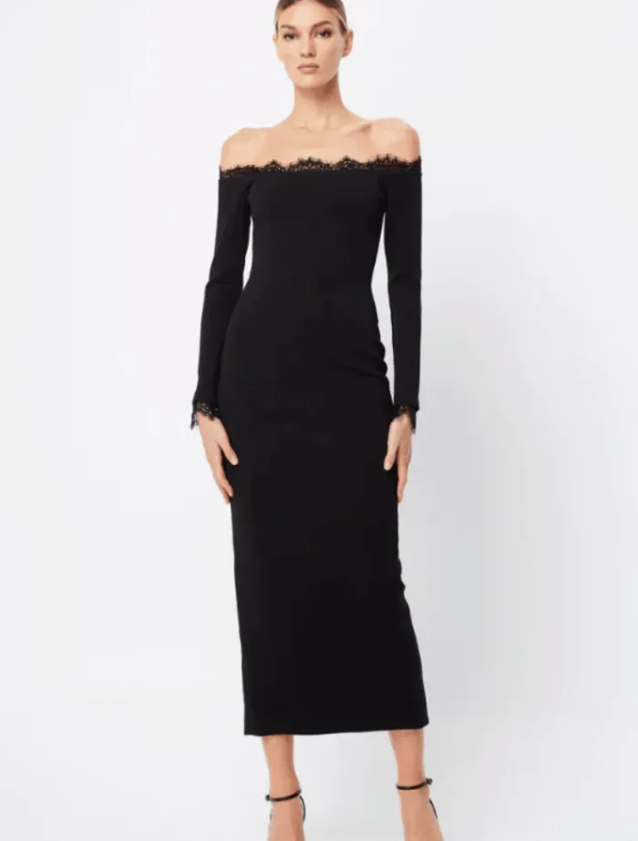 eternal_midi_dress__black_0.webp Mossman Eternal Midi Dress - Black< Long Sleeve Dresses | Midi Dresses