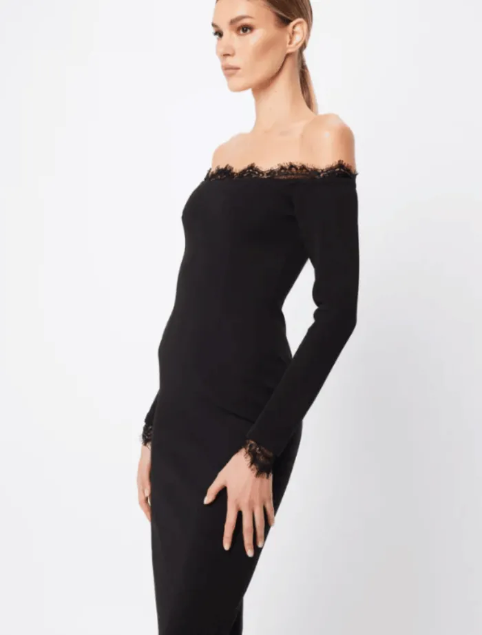 eternal_midi_dress__black_2.webp Mossman Eternal Midi Dress - Black< Long Sleeve Dresses | Midi Dresses